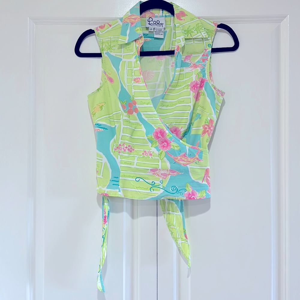 Vintage Lilly Pulitzer Wrap Top